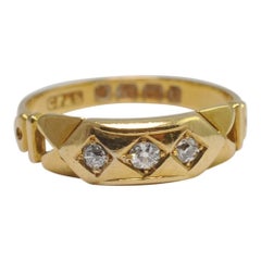 Antique Victorian Diamond 18 Carat Gold Ring