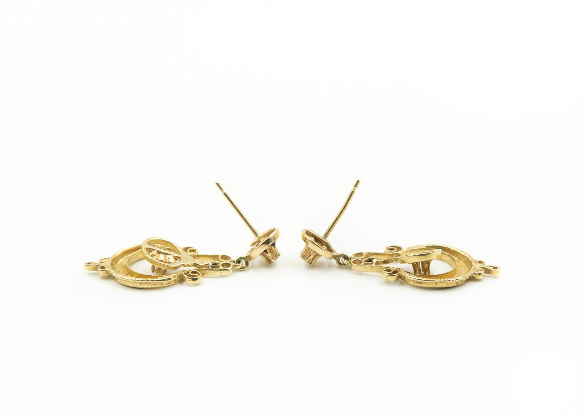 antique yellow gold earrings