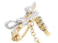 Antique Victorian Diamond and Pearl Yellow Gold Brooch