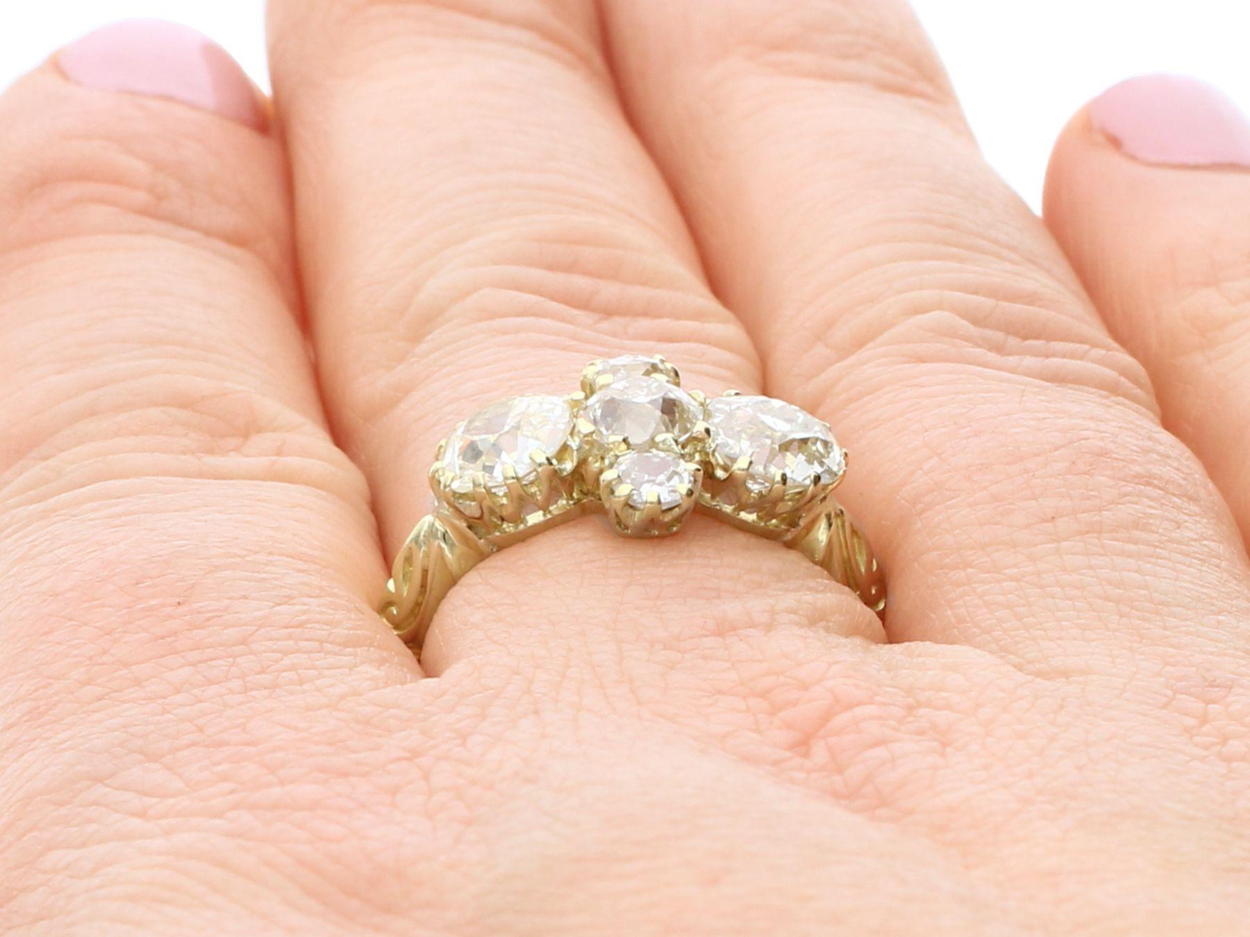 Antique Victorian Diamond and Yellow Gold Engagement Ring, Circa 1890 1