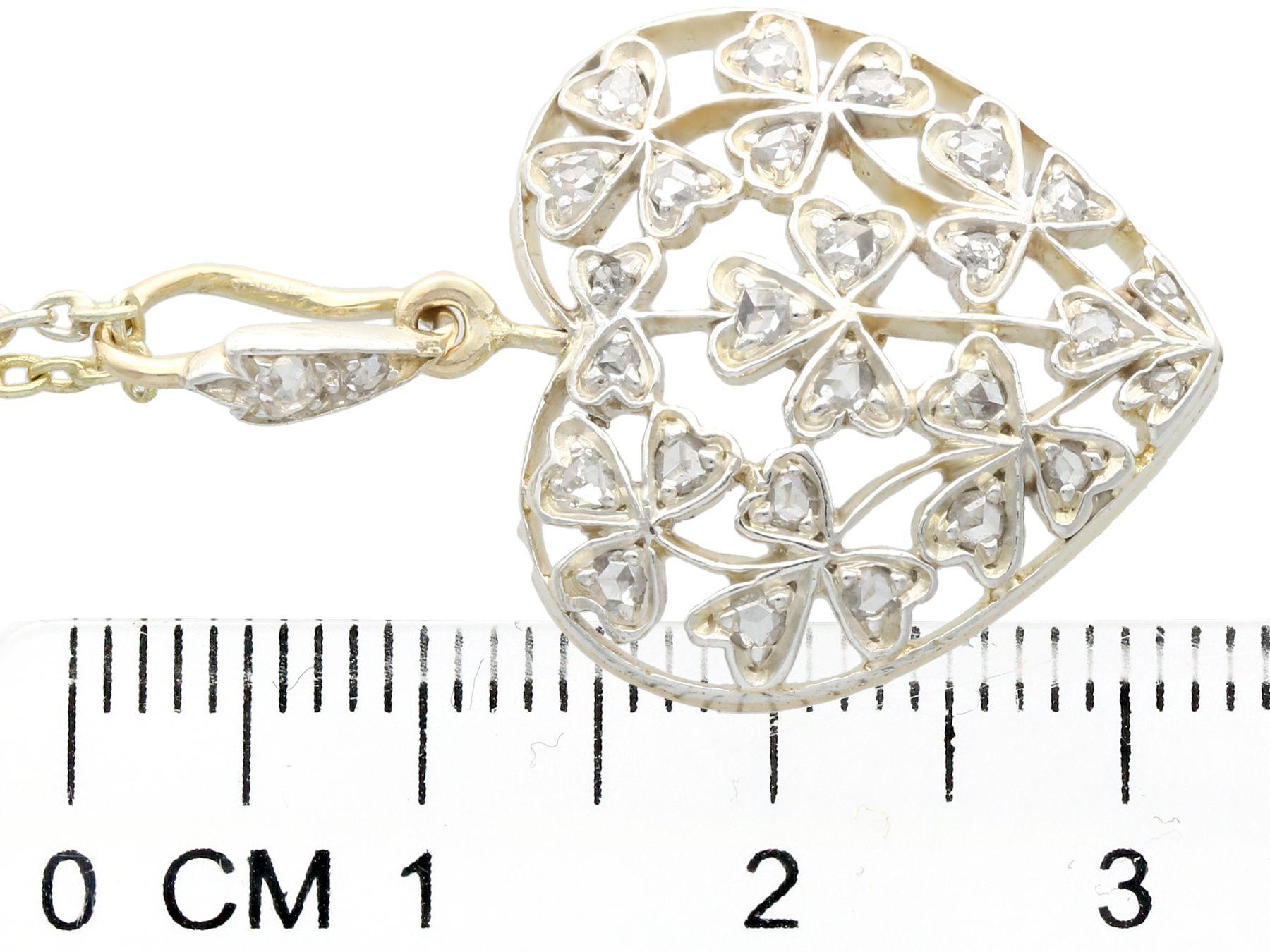 Women's Antique Victorian Diamond and Yellow Gold Pendant, circa 1890