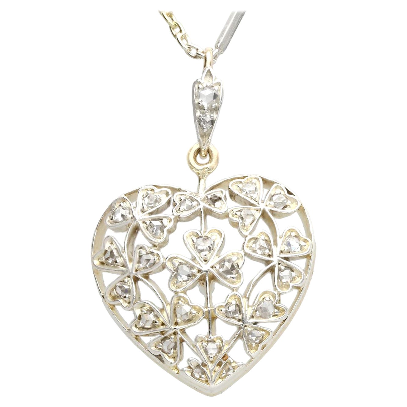 Antique Victorian Diamond and Yellow Gold Pendant, circa 1890