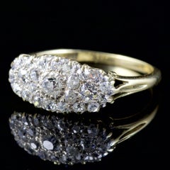 Antique Victorian Diamond Cluster Pave Set Ring 18 Carat, circa 1880