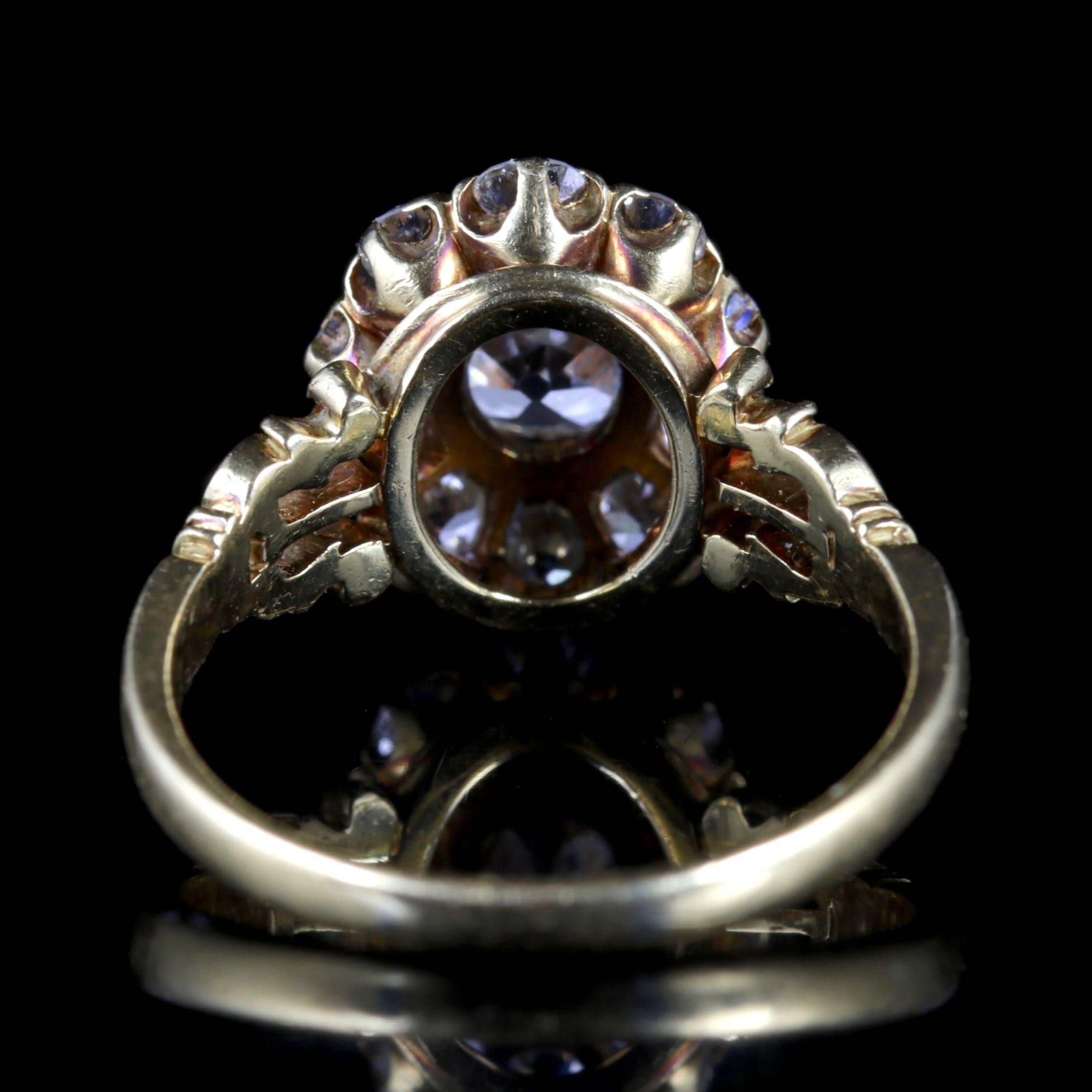 Antique Victorian Diamond Cluster Ring 18 Carat Cluster Ring, circa 1880 In Excellent Condition For Sale In Lancaster, Lancashire