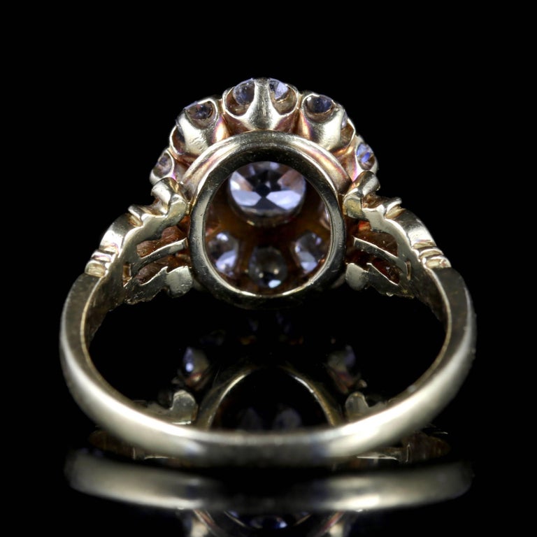 Antique Victorian Diamond Cluster Ring 18 Carat Cluster Ring, circa ...