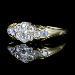 Antique Victorian Diamond Cluster Ring 18 Carat Gold, circa 1880
