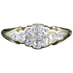 Antique Victorian Diamond Cluster Ring 18 Carat Gold, circa 1880