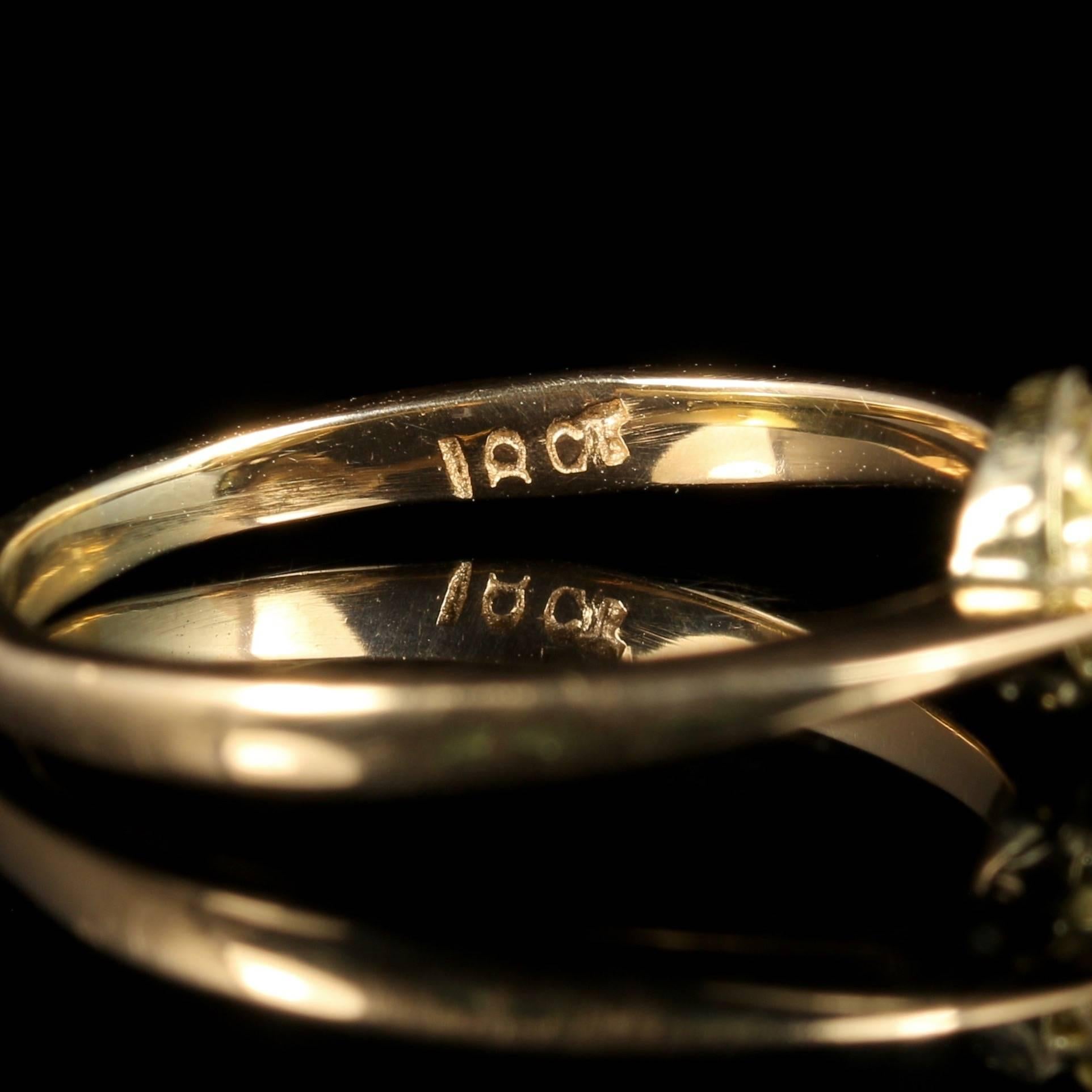 Antique Victorian Diamond Cluster Ring Engagement Ring, circa 1880 1