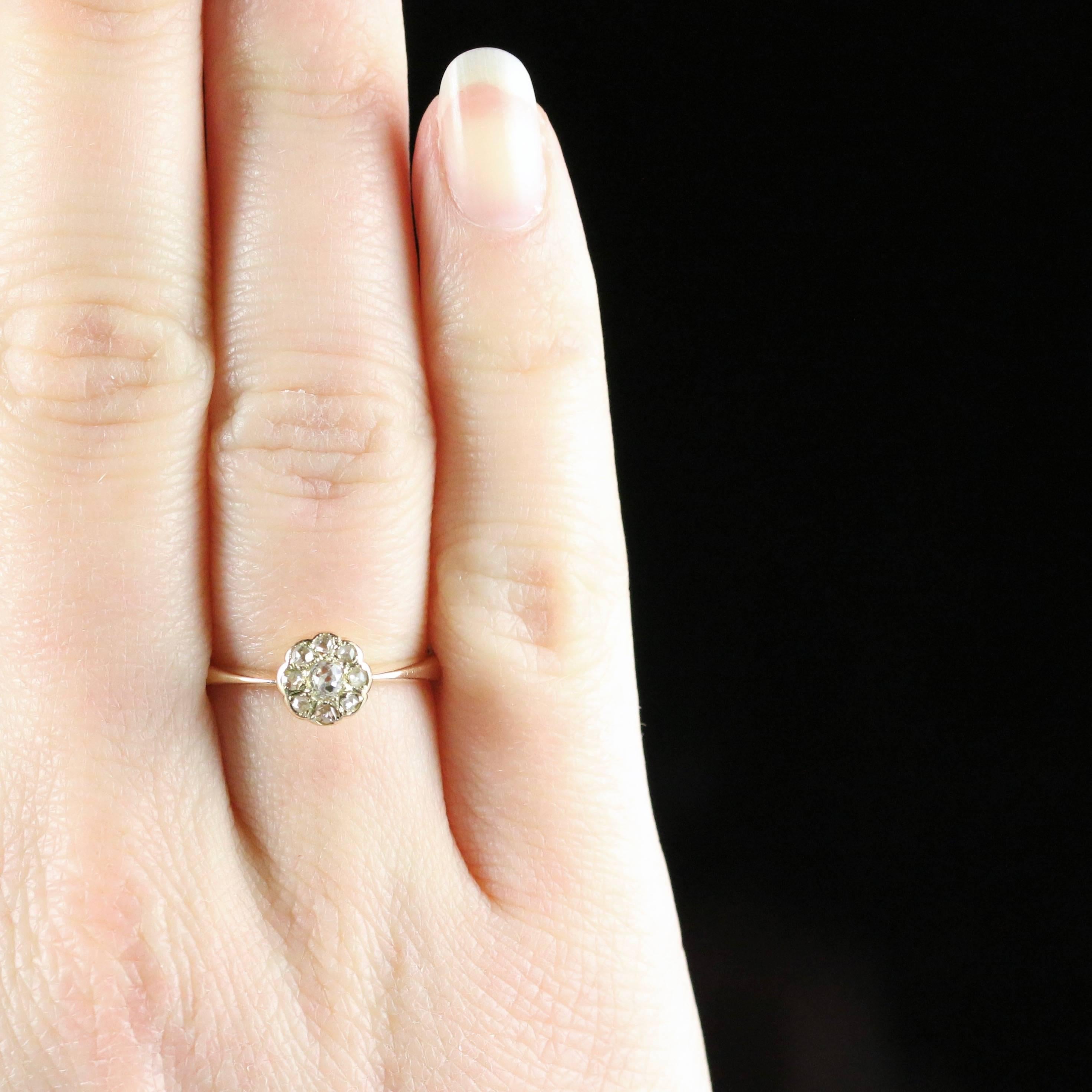 Antique Victorian Diamond Cluster Ring Engagement Ring, circa 1880 3