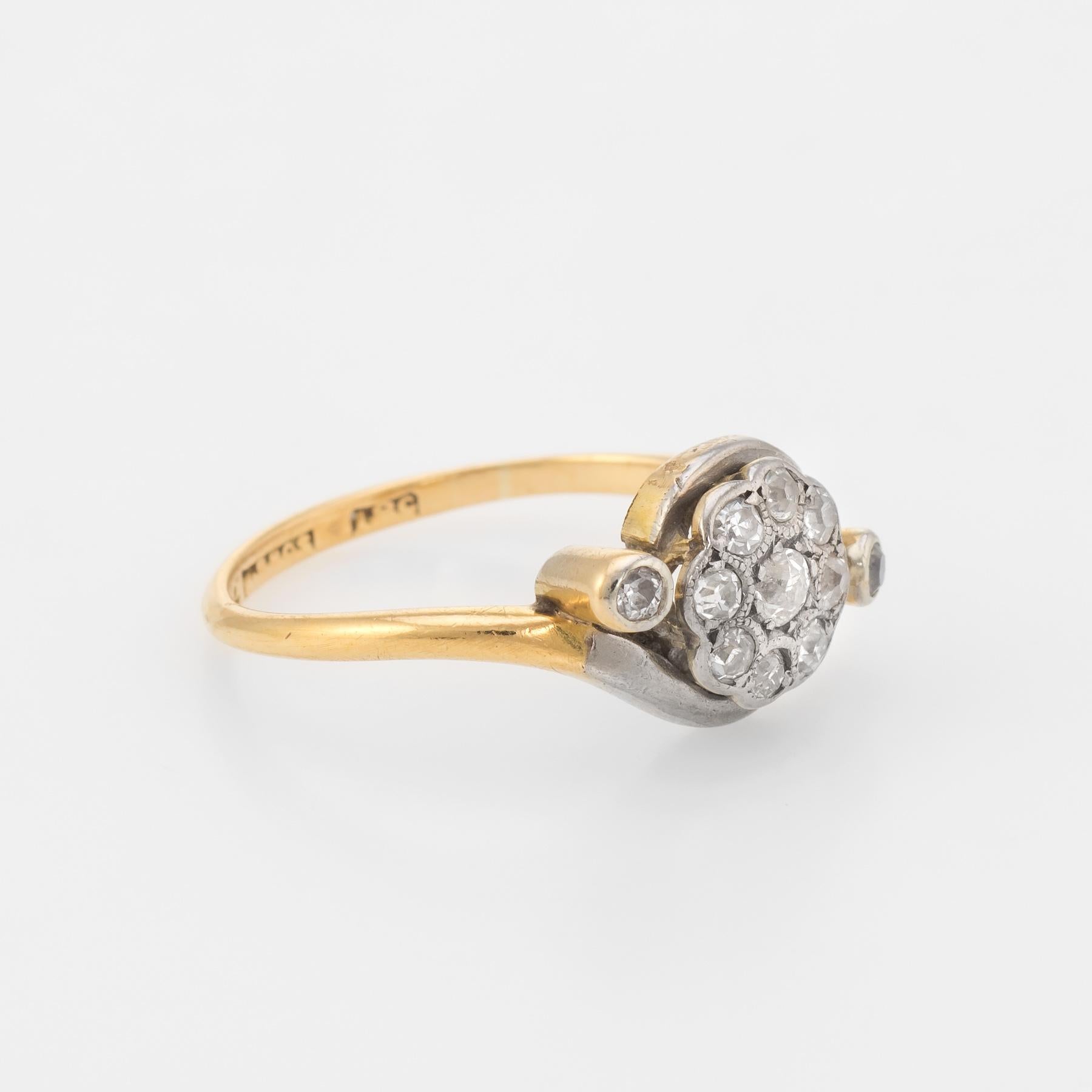 antique cluster diamond ring