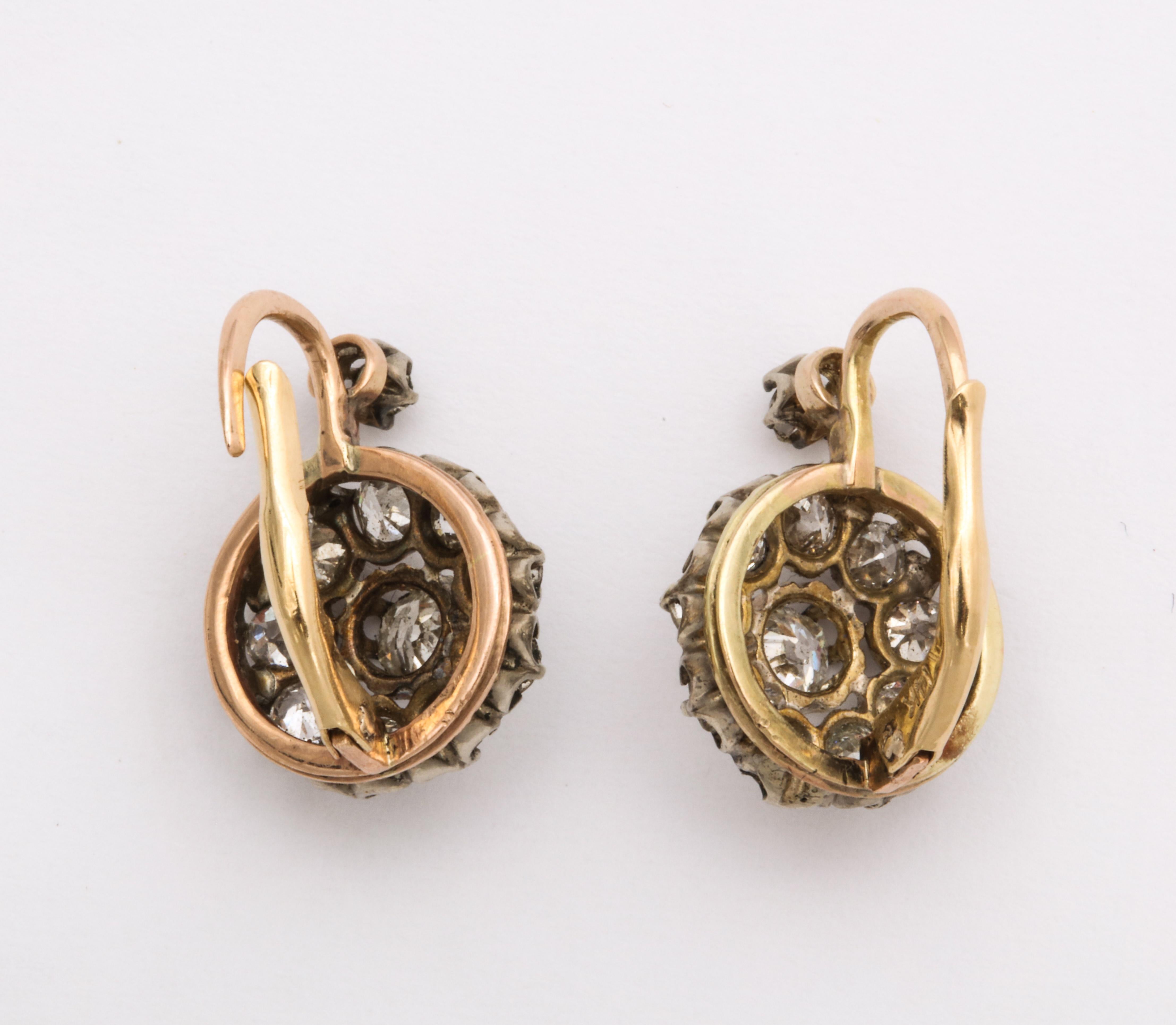 victorian antique diamond earrings