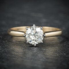 Antique Victorian Diamond Engagement Ring 18 Carat Gold, circa 1900