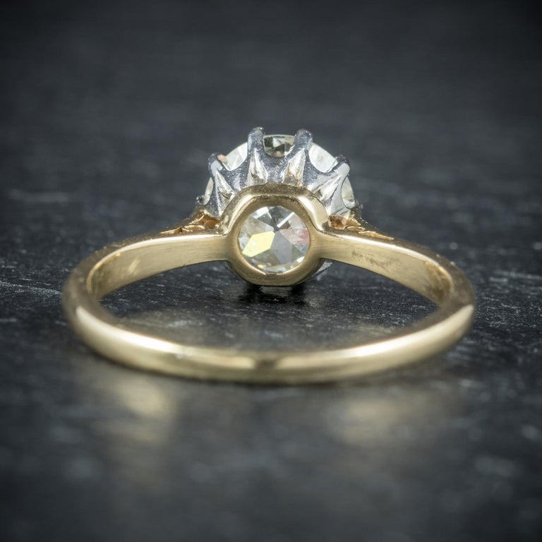 Antique Victorian Diamond Engagement Ring 18 Carat Gold, circa 1900 For ...
