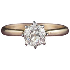 Antique Victorian Diamond Engagement Ring 18 Carat Gold, circa 1900