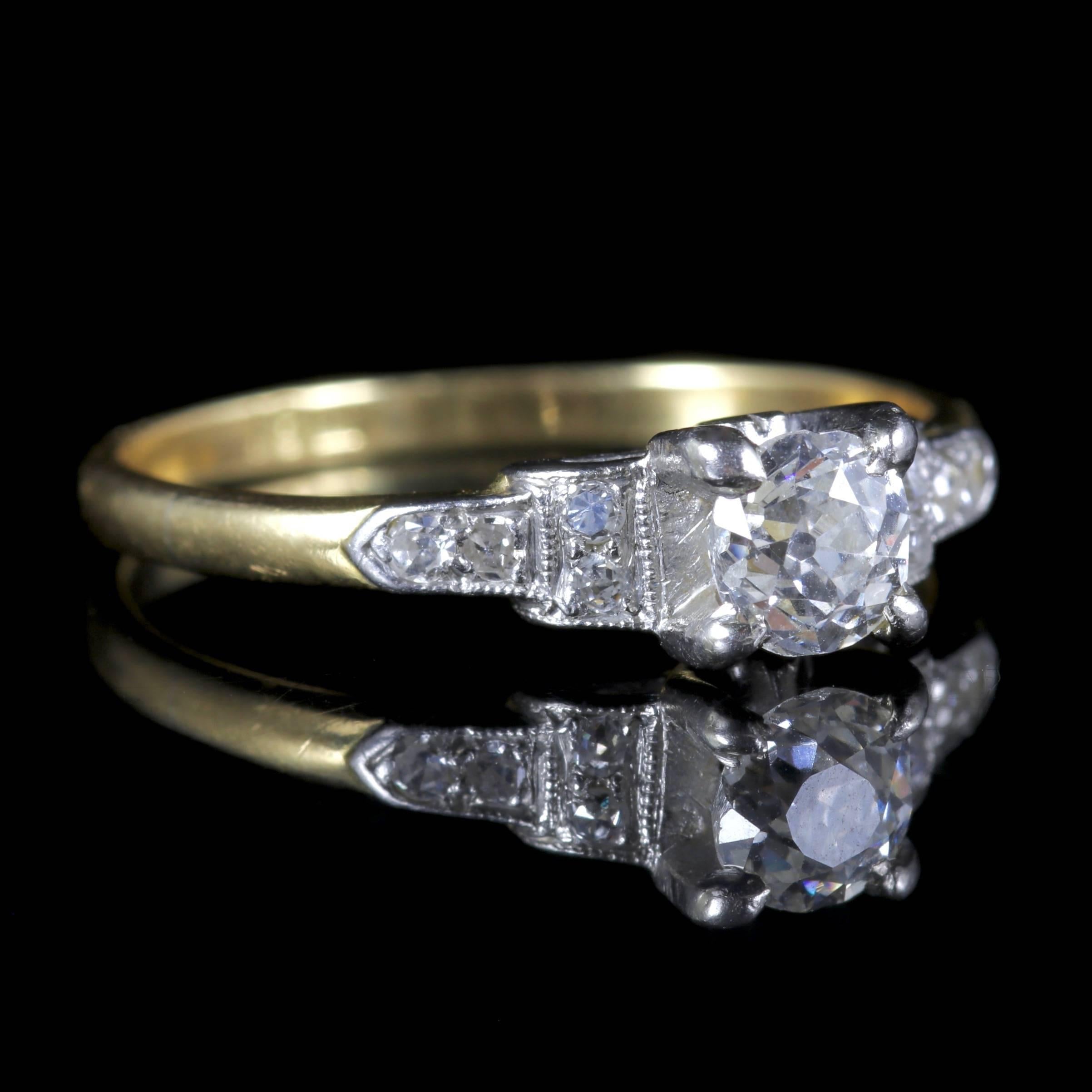 Antique Victorian Diamond Engagement Ring 18 Carat Gold Ring, circa 1900 In Excellent Condition In Lancaster, Lancashire
