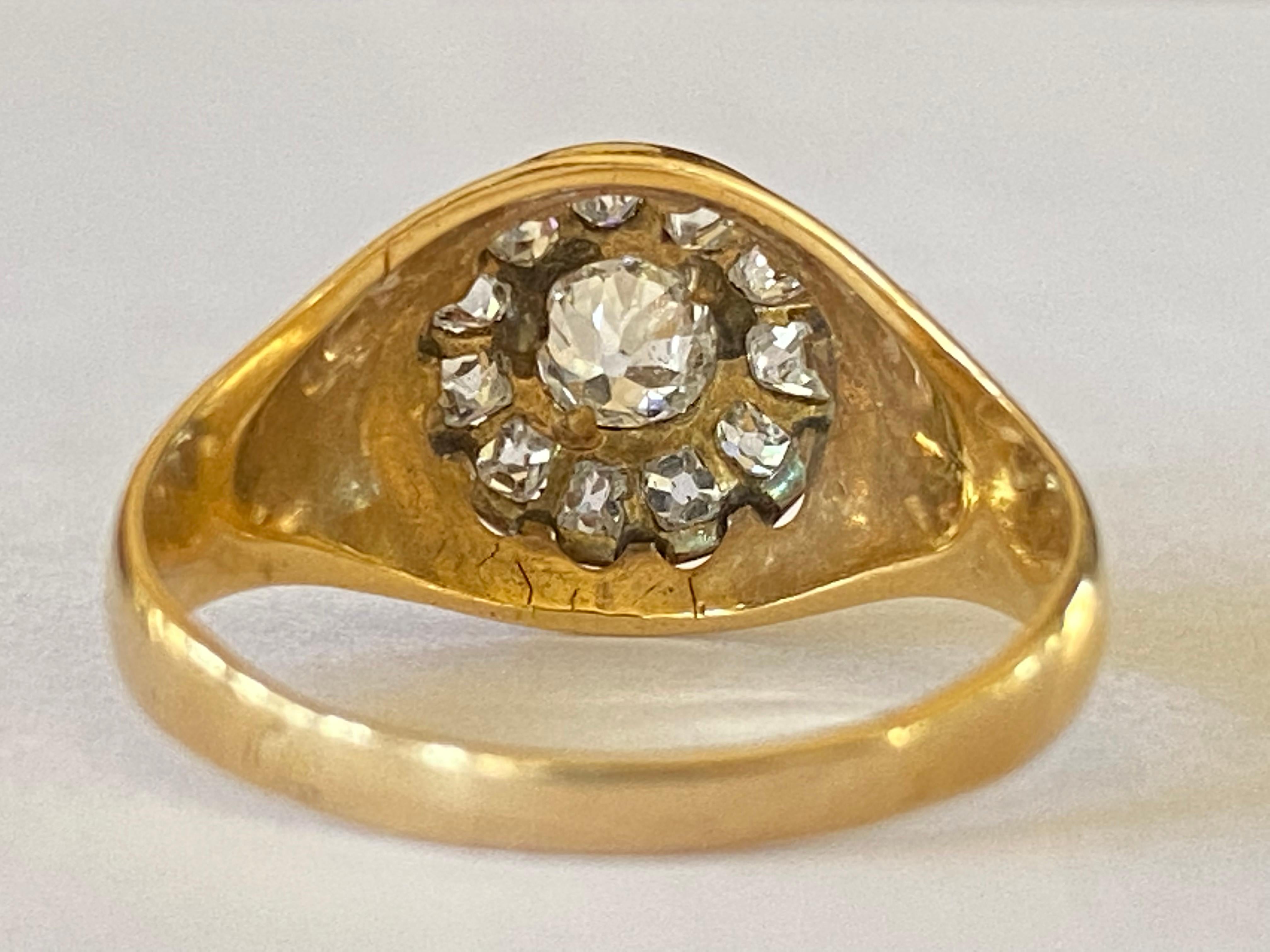 vintage diamond flower cluster ring