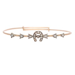 Antique Victorian Diamond Horseshoe Bangle