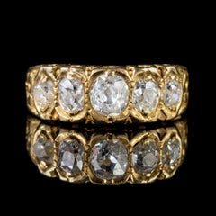 Victorian Diamond Ring 18 Carat Gold 1 Carat of Old Cut Diamond Dated 1875