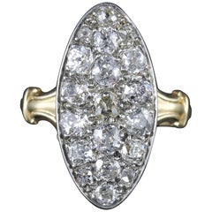3ct marquise diamond ring Antique Victorian Diamond Ring 18ct Gold Marquise 3ct Diamonds Circa 1880