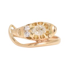 Antique Victorian Diamond Snake Ring