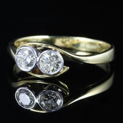 Antique Victorian Diamond Twist Ring Dated London, 1897