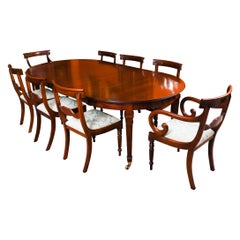 Used Victorian Dining Table 19th Century and 8 Barback Dining Chairs