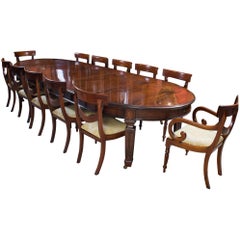 Antique Victorian Dining Table and 12 Chairs 19th Century