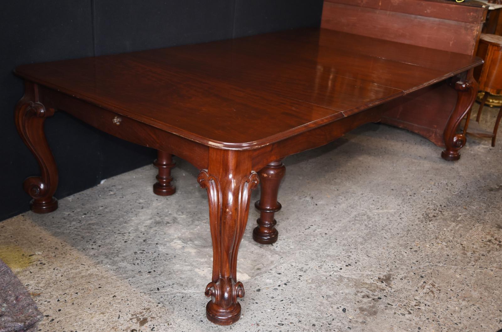 - Wonderful period Victorian dining table with cabriole legs.
- We date this table to circa 1840 and it extends via two leaves.
- This original sat in Liverpool University.
- Offered in great shape ready for home use right away.
 


 