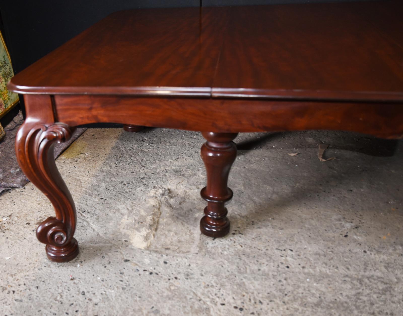 Antique Victorian Dining Table Extending Mahogany Cabriole Legs 3