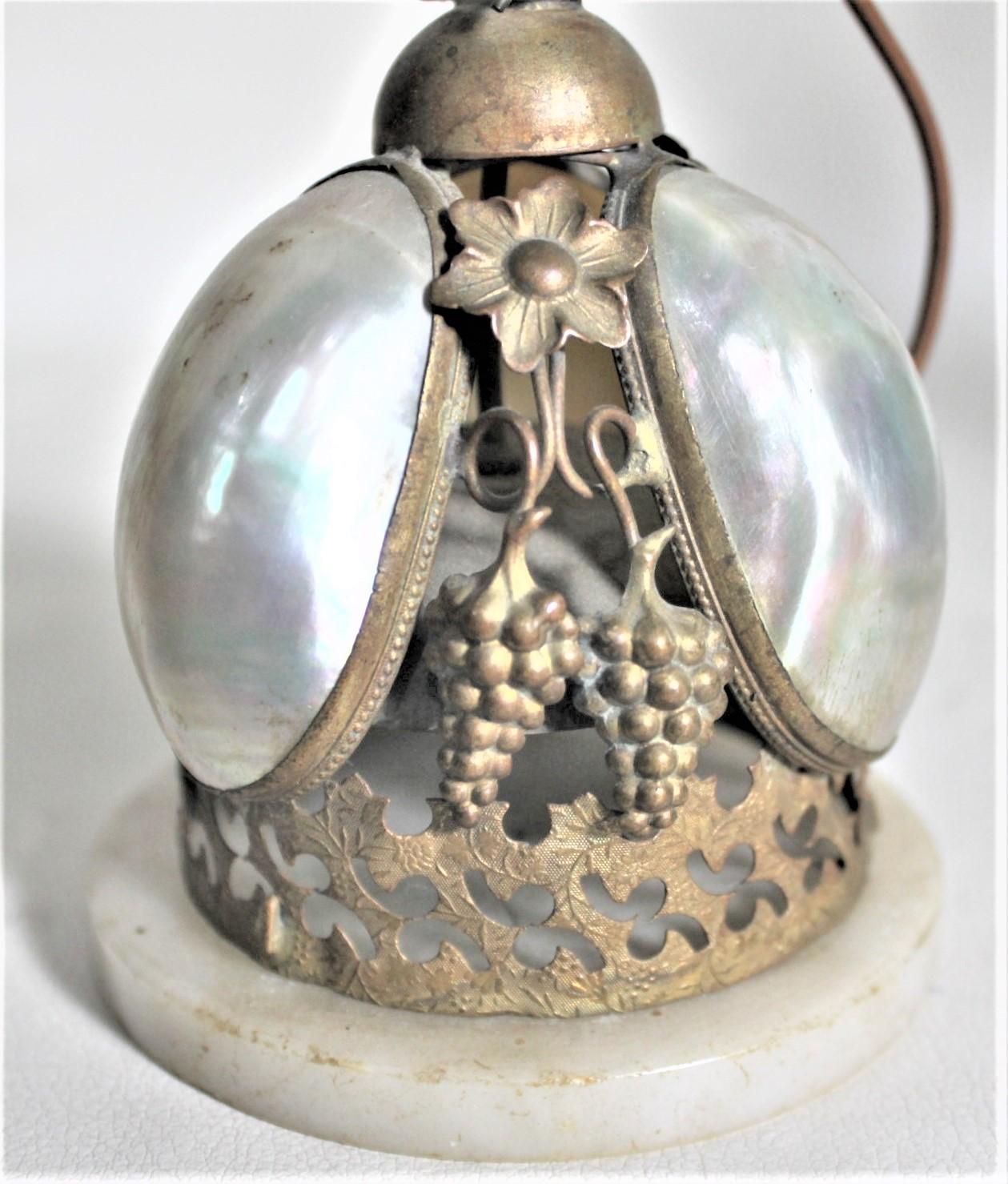 Antique Victorian Dinner Bell with a Figural Bird Handle and Set Shells For Sale 2