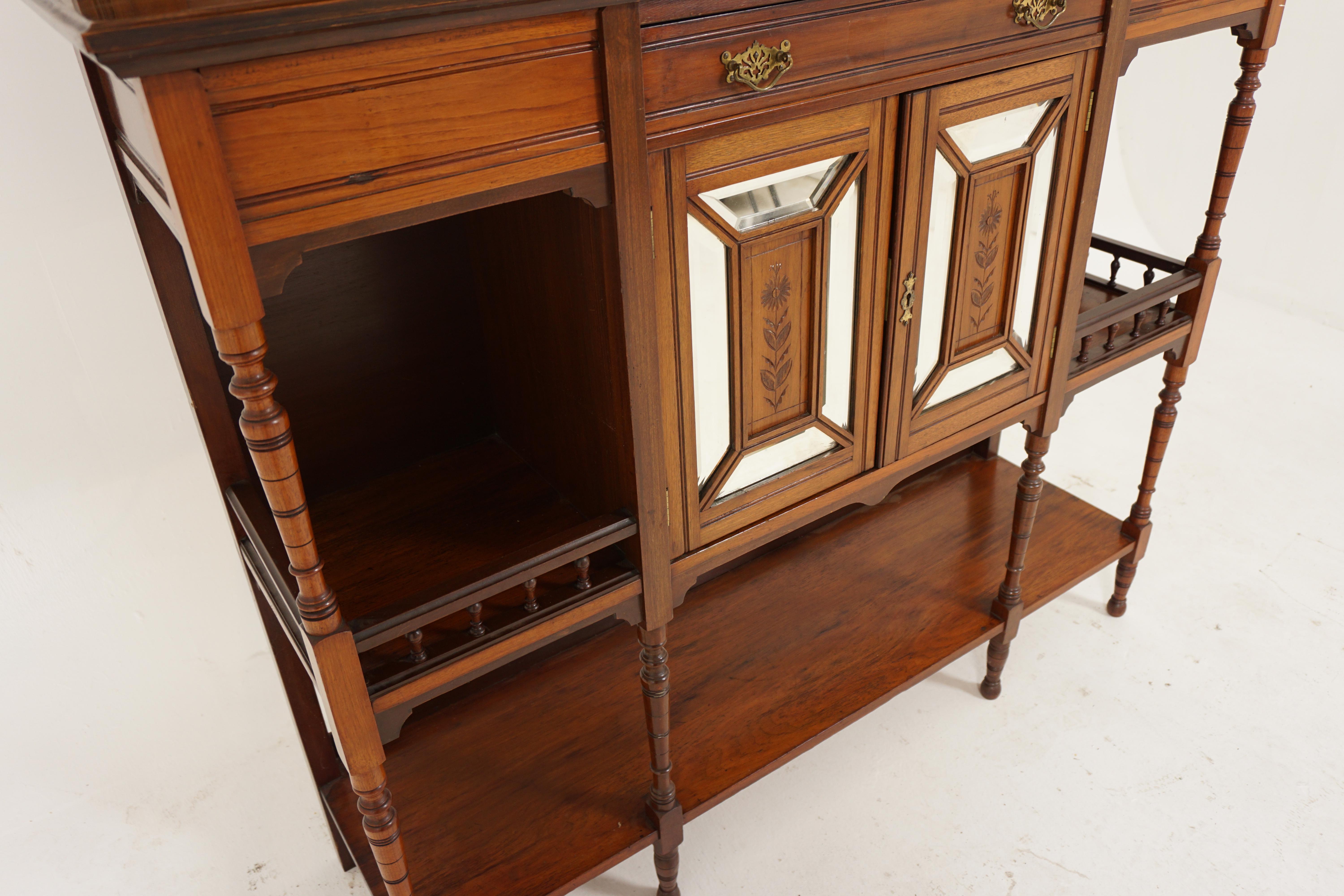 vintage oak curio cabinet