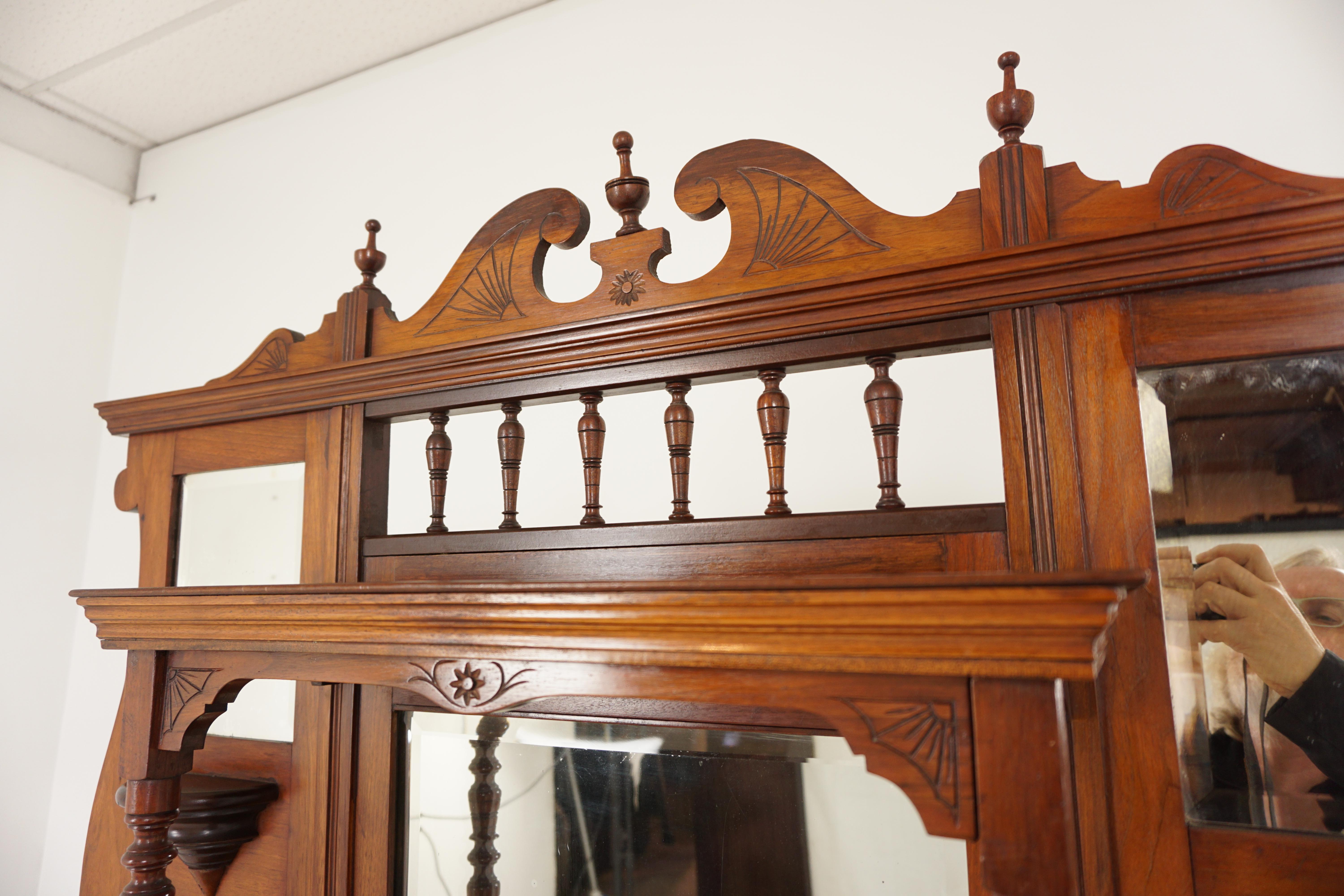 Early 20th Century Antique Victorian Display Cabinet, Parlor Curio Cabinet, Scotland 1880, H233 For Sale