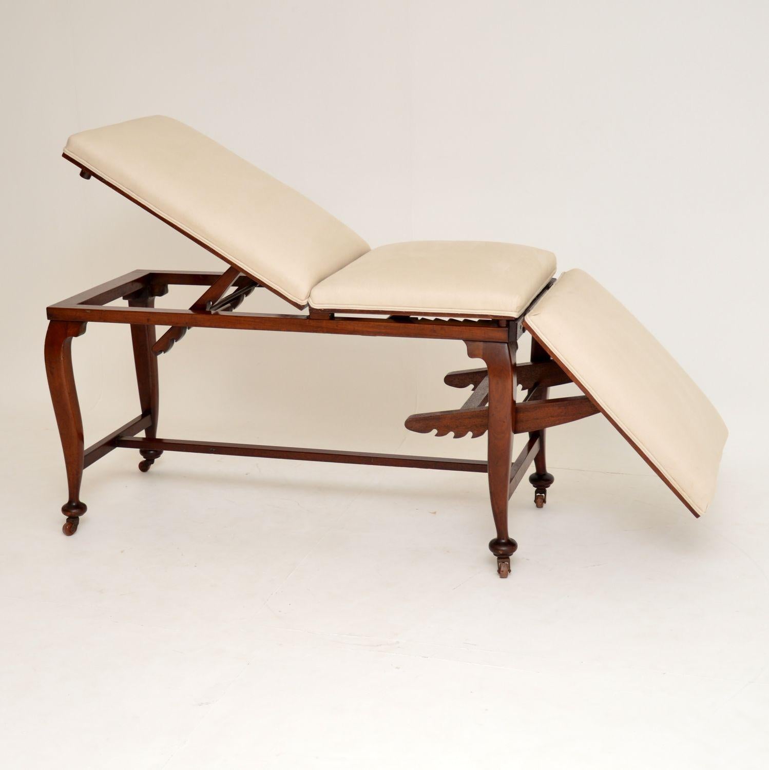 Chrome Antique Victorian Doctors Bed / Chaise Longue