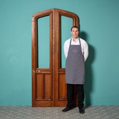 Antique Victorian Double Oak Doors for Glazing