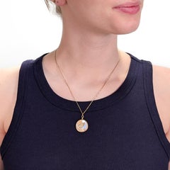 Antique Victorian Double Side Gold Plated Morpho Butterfly Wing Charm / Pendant