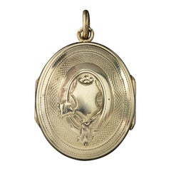 Antique Victorian Double Sided Family Locket 9 Carat Gold, circa 1900