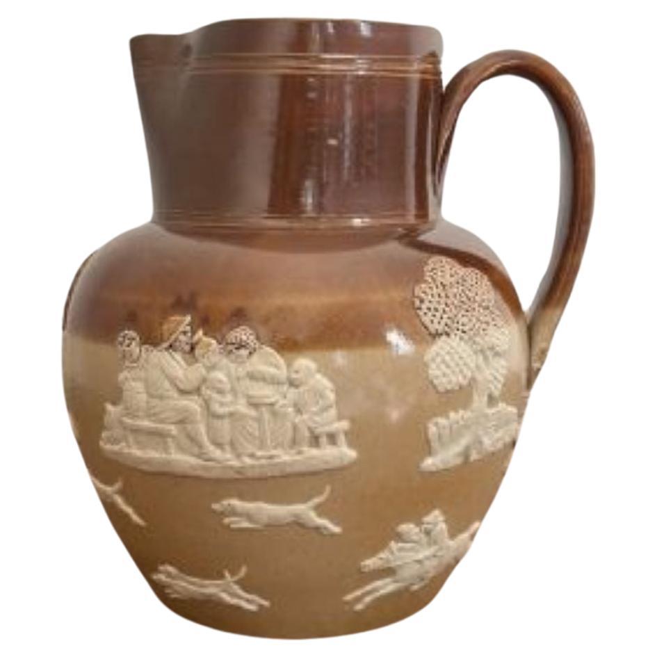 Antique Victorian Doulton Lambeth harvest jug  For Sale