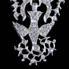 Antique Victorian Dove Pendant Silver Paste, circa 1860