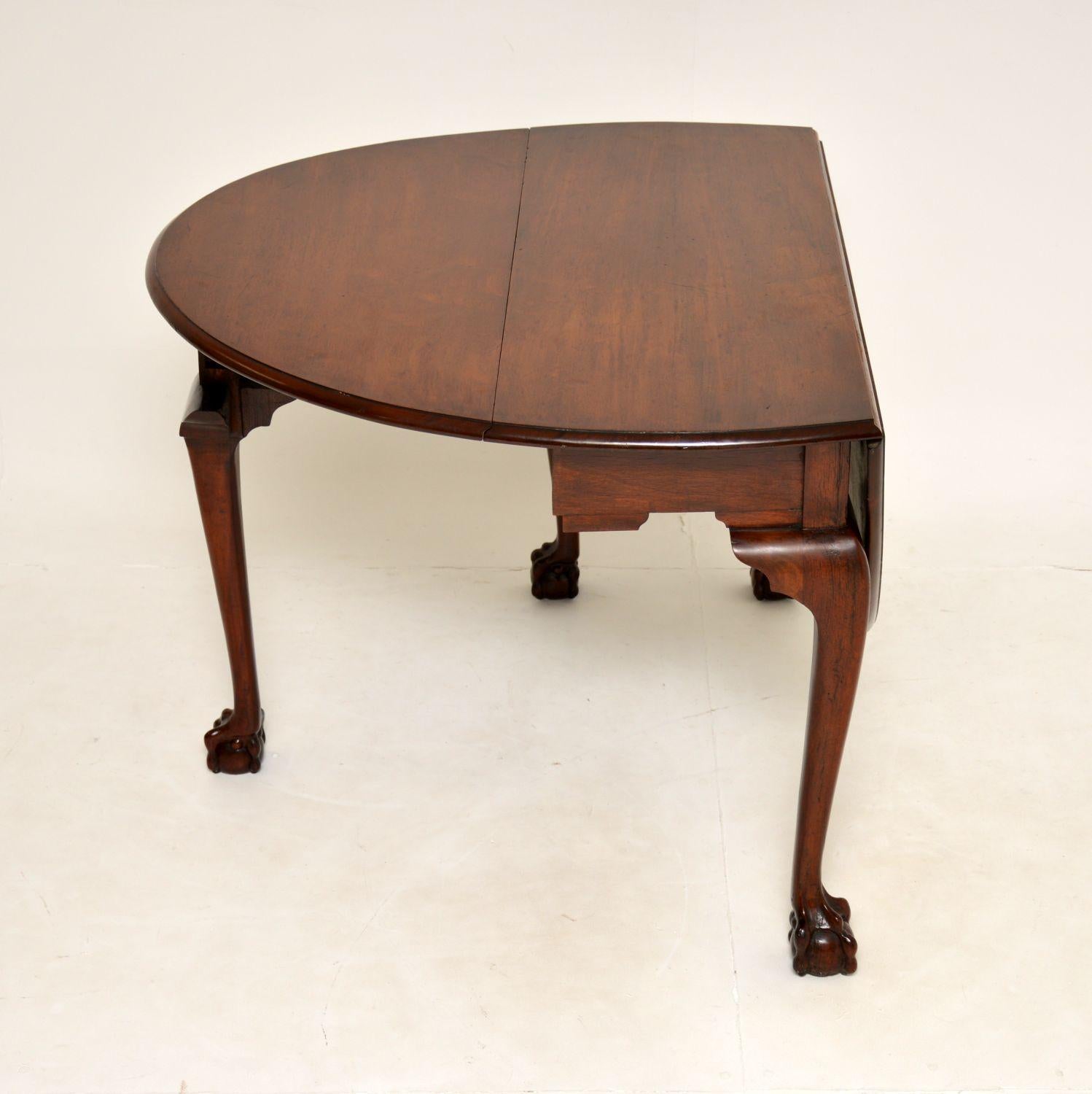 Late 19th Century Antique Victorian Drop Leaf Dining Table