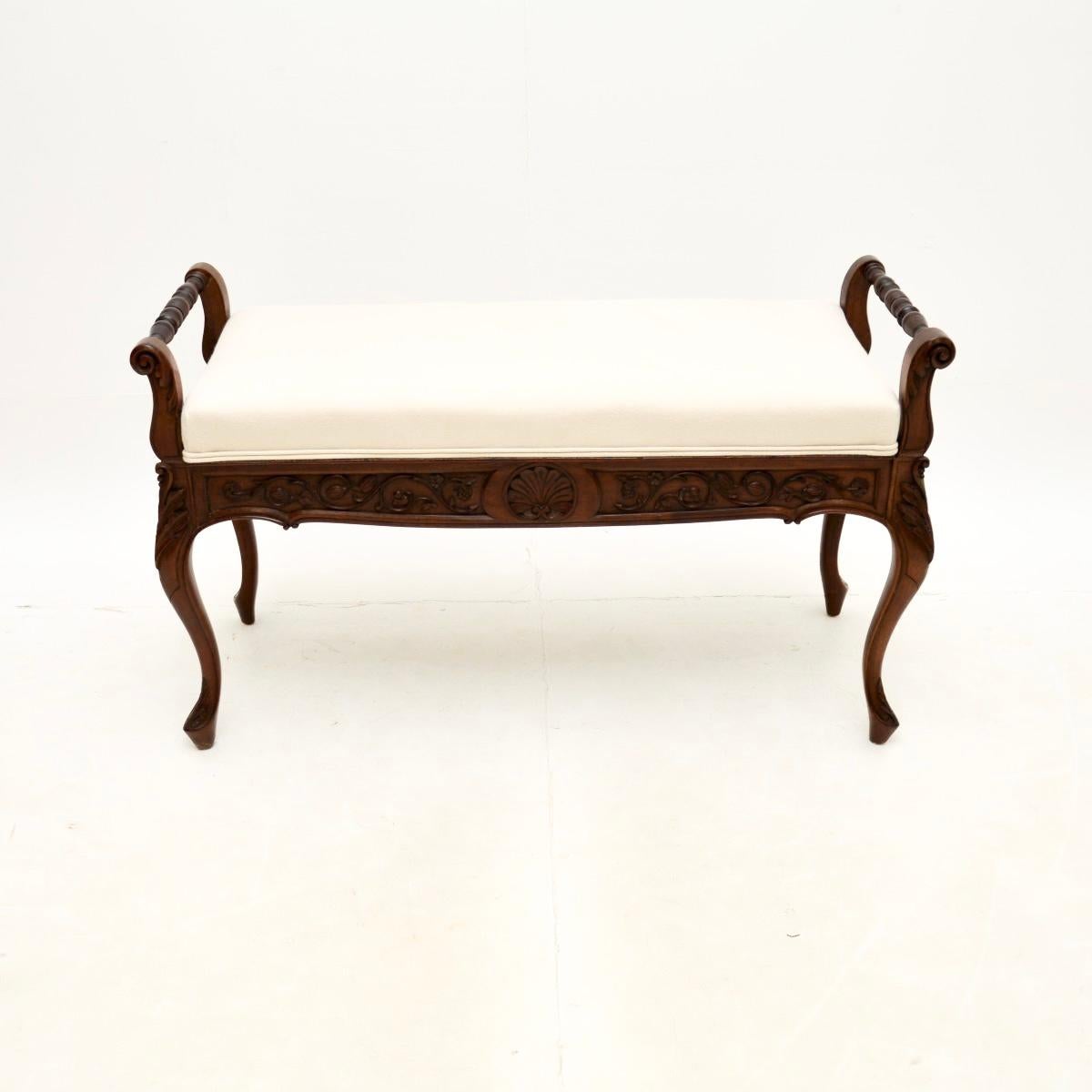 Late Victorian Antique Victorian Duet Piano Stool / Bench