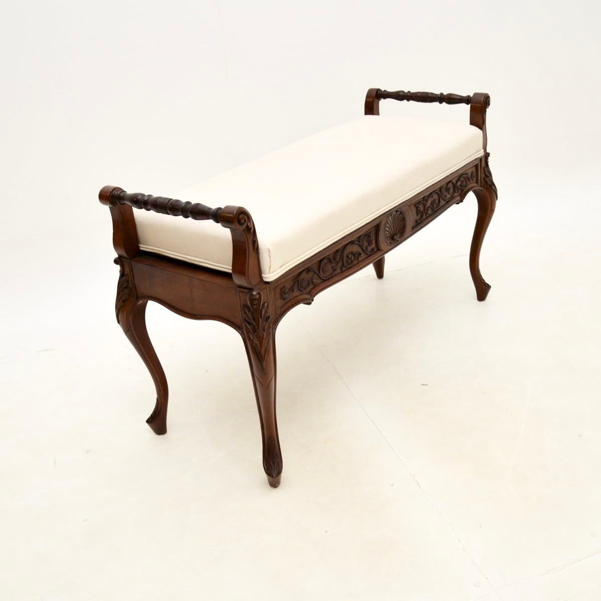 British Antique Victorian Duet Piano Stool / Bench