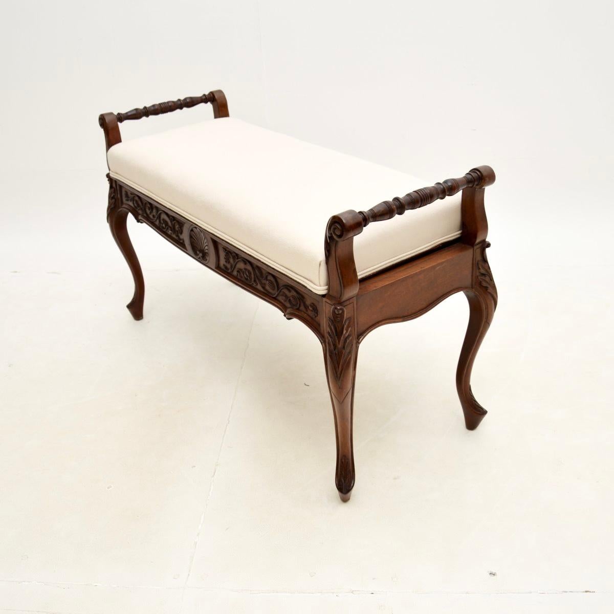 Antique Victorian Duet Piano Stool / Bench In Good Condition In London, GB