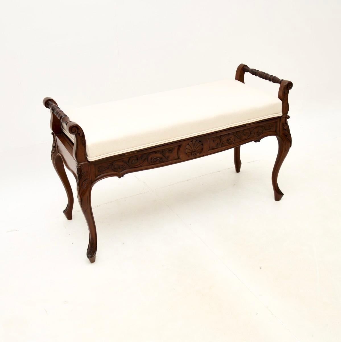 Late 19th Century Antique Victorian Duet Piano Stool / Bench