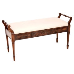 Antique Victorian Duet Piano Stool / Bench