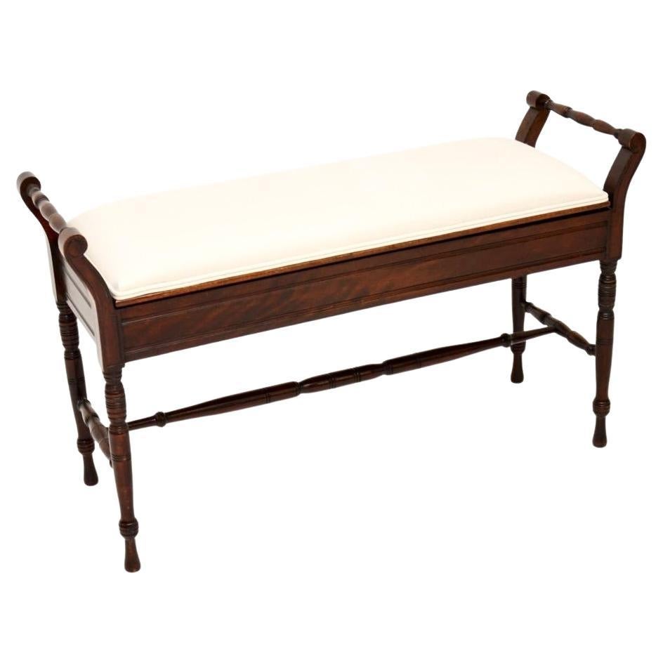 Antique Victorian Duet Piano Stool
