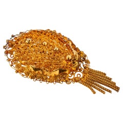 Antique Victorian Dutch 14 Karat Yellow Gold Brooch/Pendant