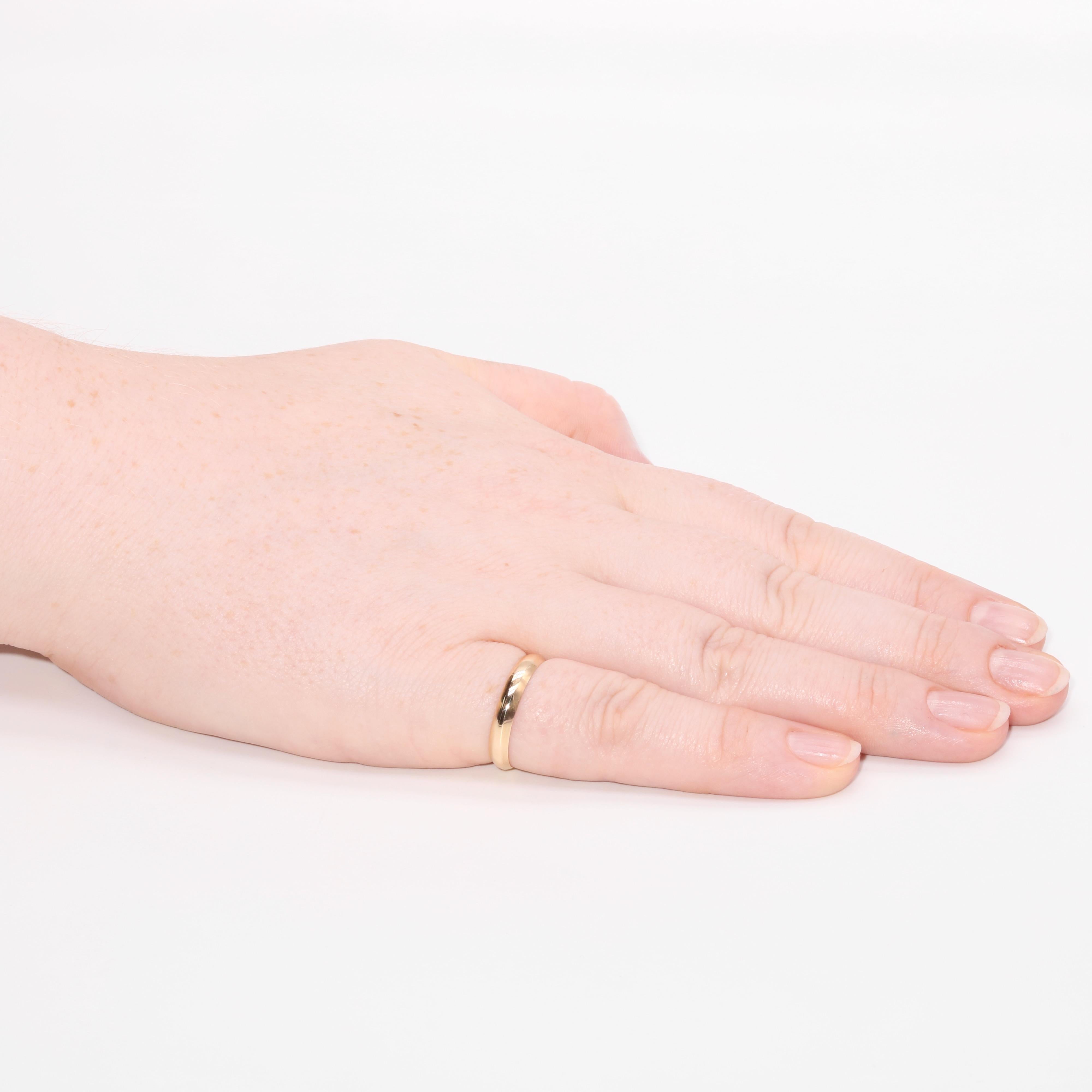 A Victorian yellow gold wedding band, in 14 karat yellow gold. 

My favourite thing about this Victorian 14K Yellow Gold Wedding Ring is the buttery yellow of the gold. What’s yours? Perhaps the wonderful personal inscription? Or the perfect