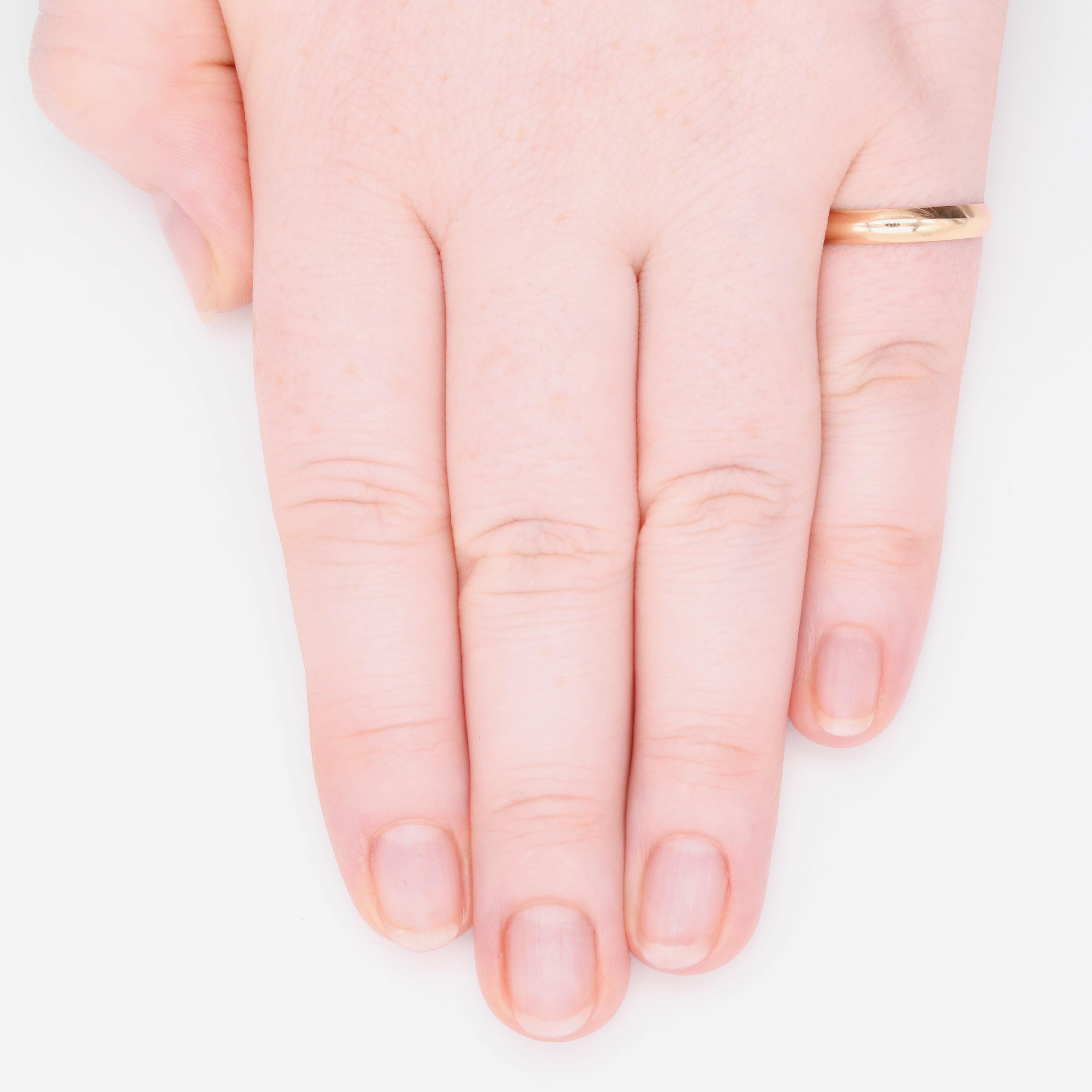 Antique Victorian Dutch 14K Yellow Gold Wedding Band with Personal Inscription For Sale 3