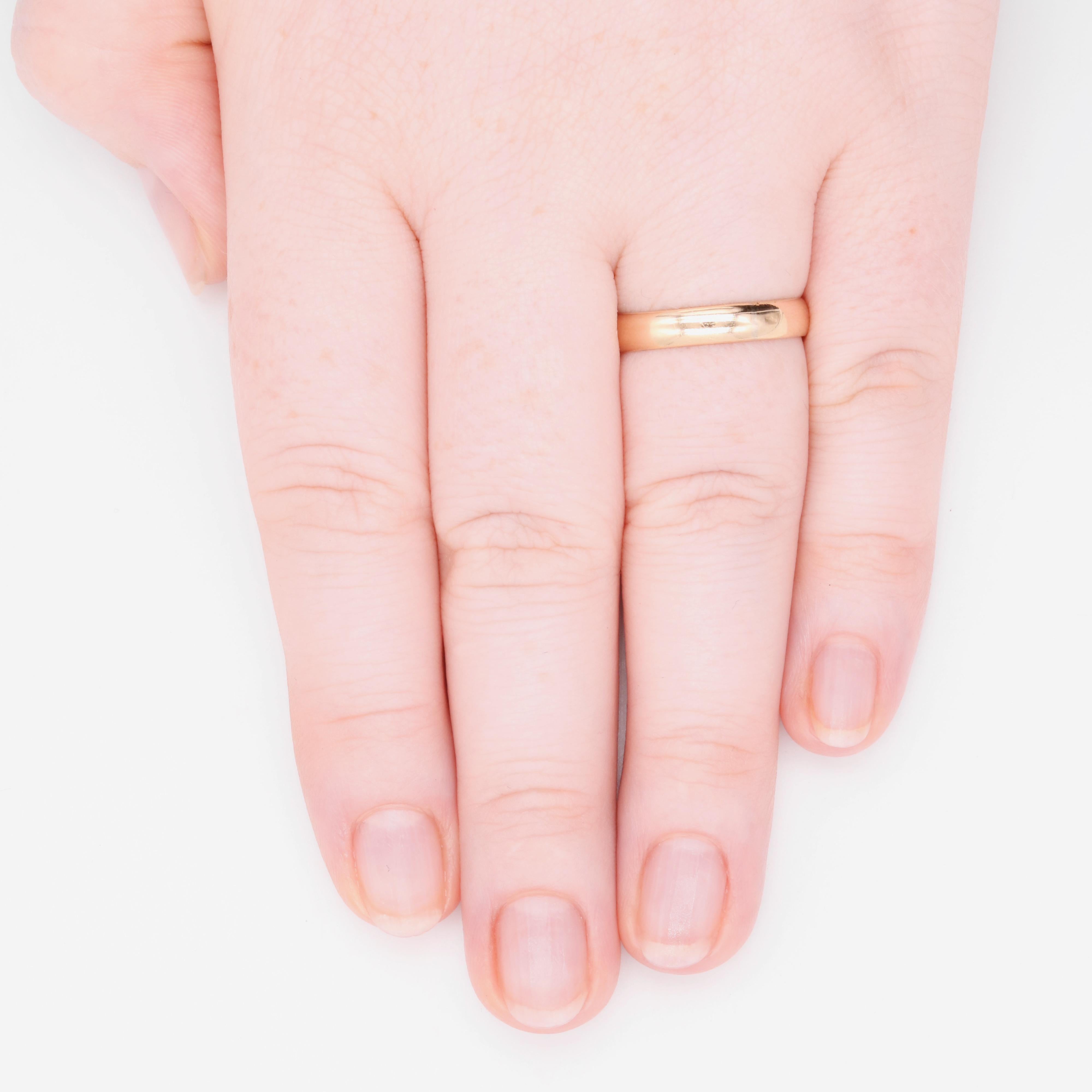 Antique Victorian Dutch 14K Yellow Gold Wedding Band with Personal Inscription For Sale 4