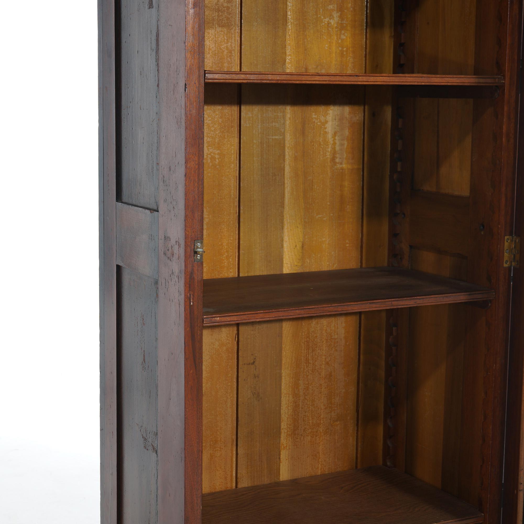 Antique Victorian Eastlake Carved Walnut & Burl Bookcase Etagere C1890 5